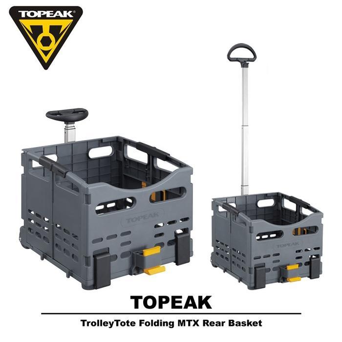 TOPEAK TROLLEYTOTE FOLDING MTX REAR BASKET TB2008 TAS TROLI KERANJANG BELANJA BELAKANG SEPEDA