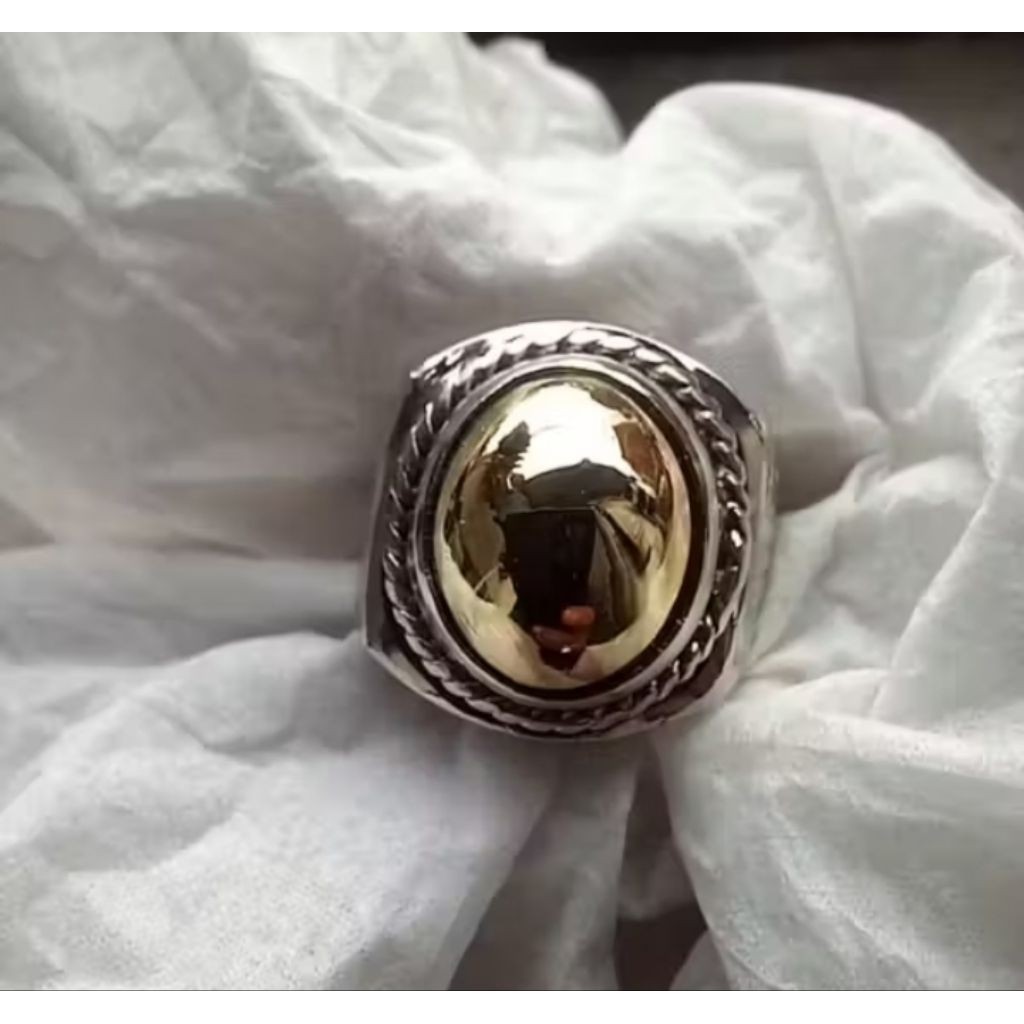 cincin batu badar emas dim 15 ring alpaka super elegan