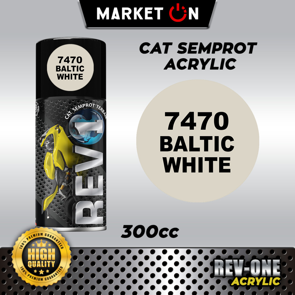 Cat Semprot Acrylic Revo Baltic White / Putih Susu 7470 - Pilok Pilox Akrilik