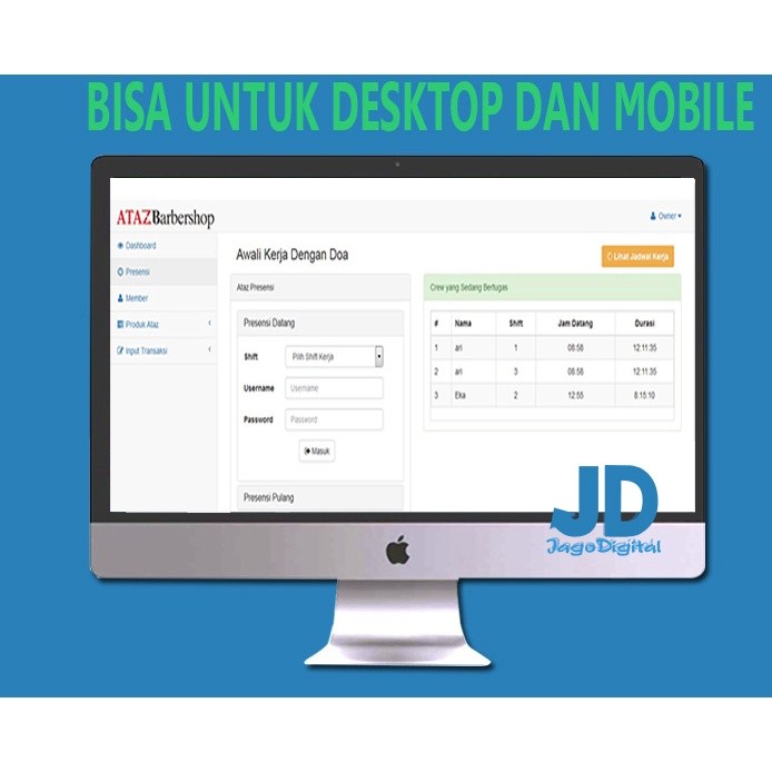 Aplikasi Kasir Barbershop Berbasis Web
