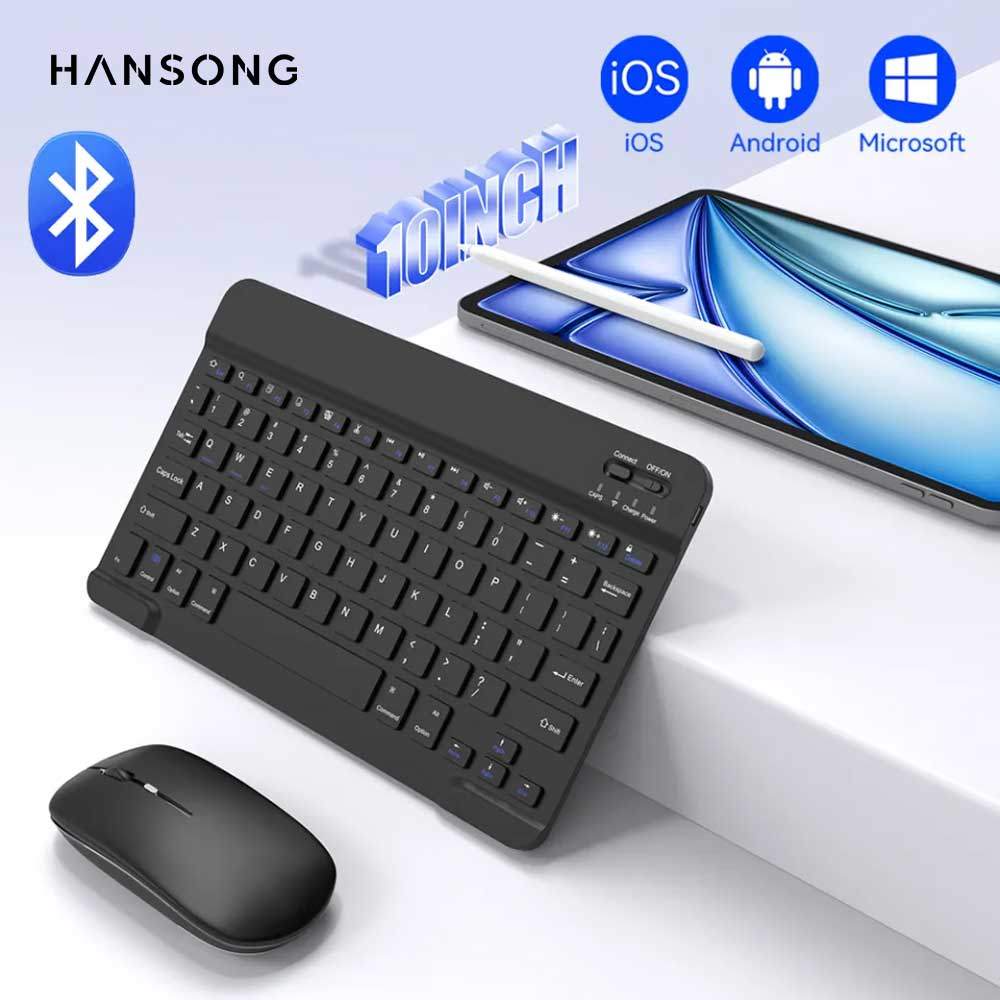 10 inch Multilingual Keyboard for Samsung iPad Xiaomi Tablet Android Windows Bluetooth-compatible Wi