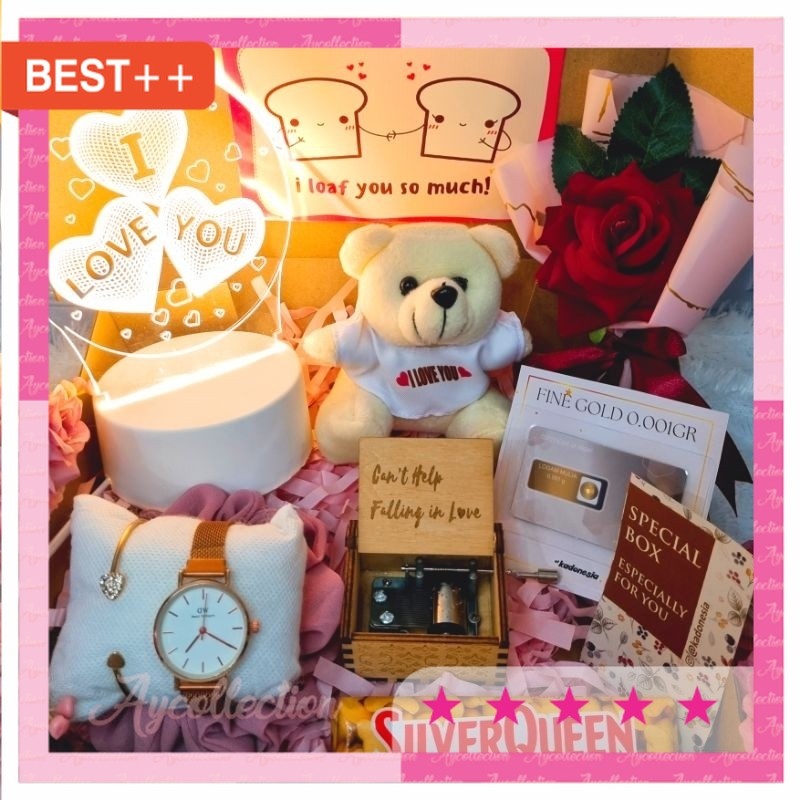 Hampers valentine romantis buat pacar / Hampers Cewek / Kotak Musik / Kado Pacar / Hadiah Cewek