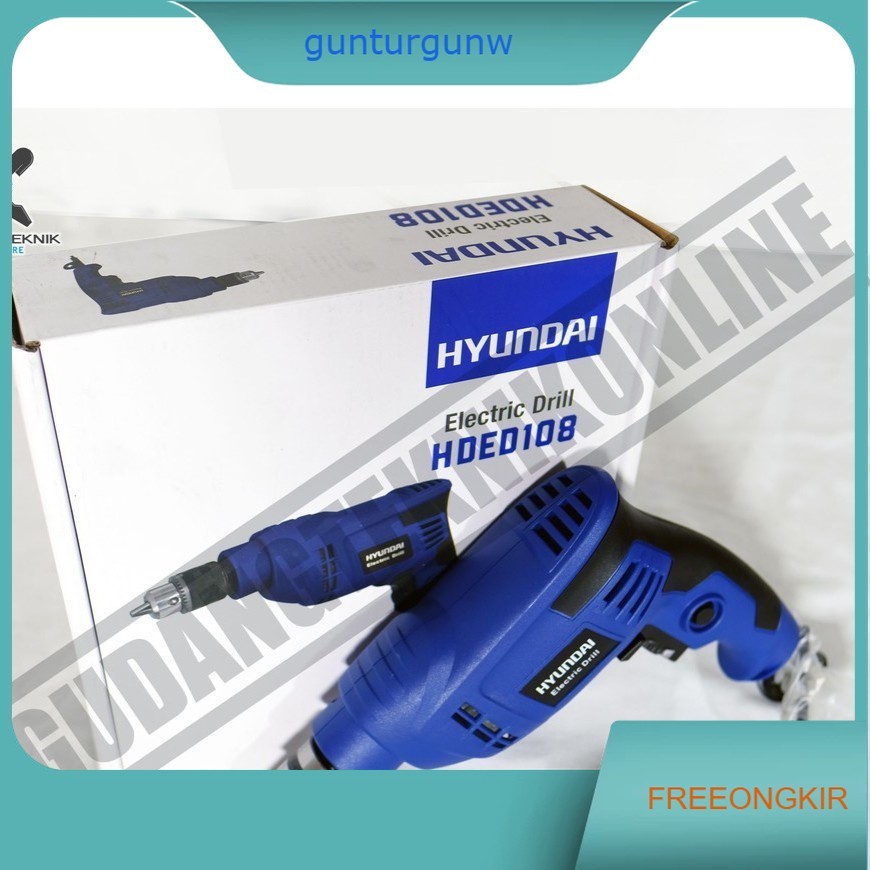 MESIN BOR LISTRIK 10mm HYUNDAI HDED108 - MESIN BOR HYUNDAY HDED BOR TANGAN BOR 10mm Bor 10 mm Hyunda