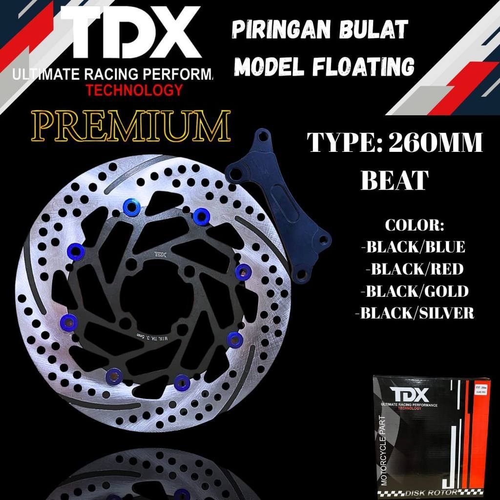 PIRINGAN CAKRAM TDX MODEL FLOATING 260MM BEAT 4 LUBANG PIRINGAN BULAT BEAT VARIASI TDX PREMIUM PNP B