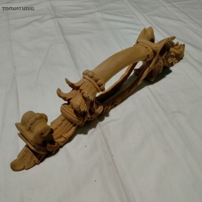 Free ongkir  Handel pintu rumah Tarikan pintu gebyok ukir kayu gagang pintu ukir >