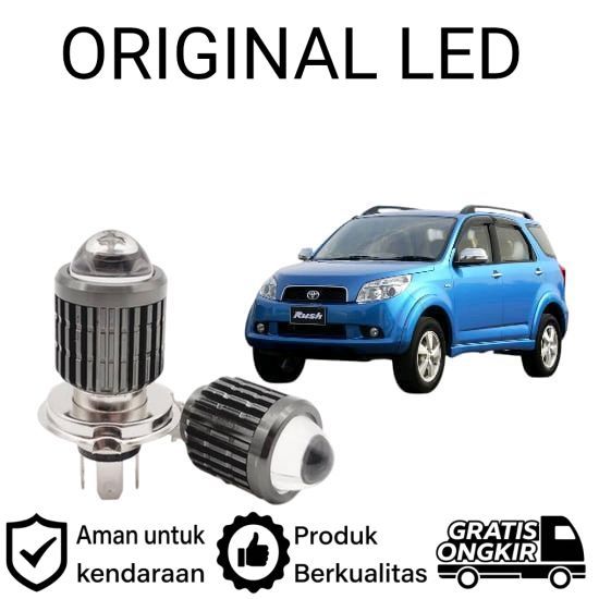 2pcs Lampu Utama LED H4 Laser Putih Mobil Toyota Rush 2007 2012 AM