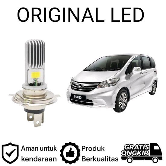 2pcs Lampu Utama LED H4 COB Mobil Honda Freed 2009 2017 AM
