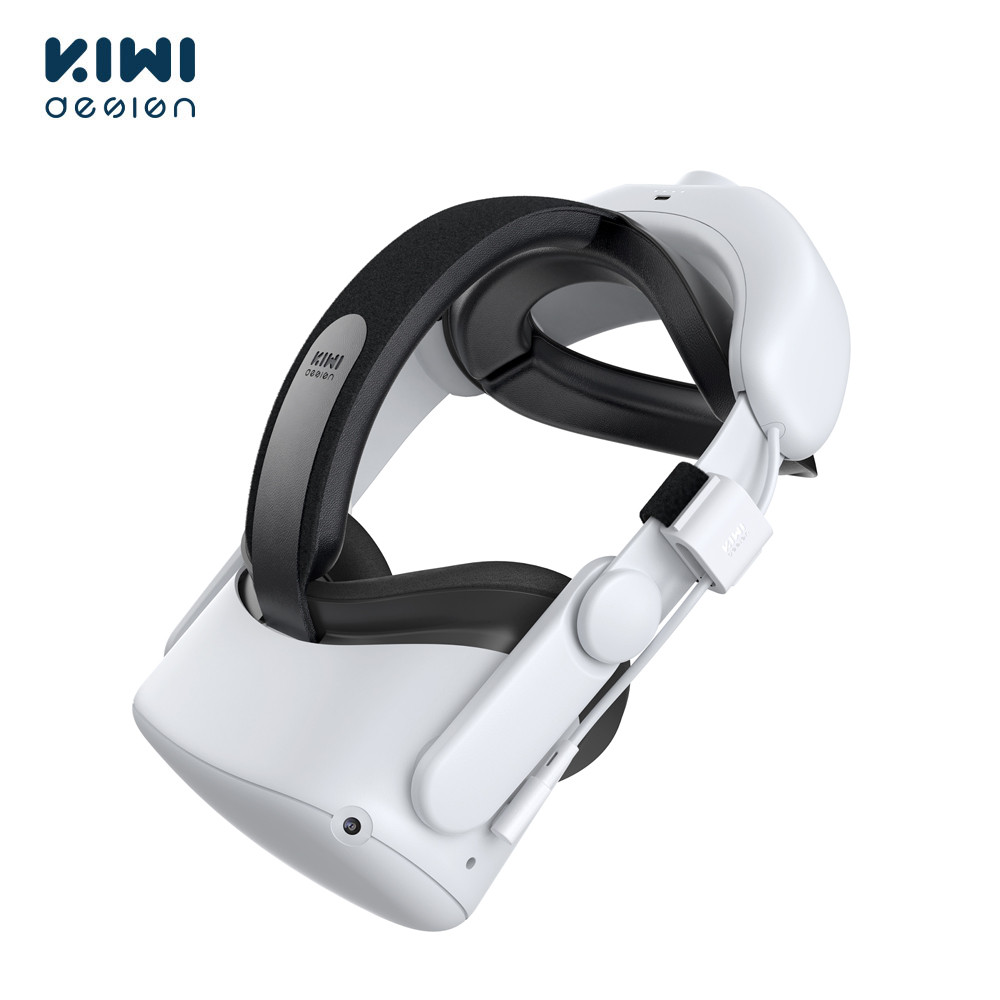 KIWI design Battery Head Strap 6400mAh for Quest 2 Power Lasting Comfort Head Strap for Meta Quest 2