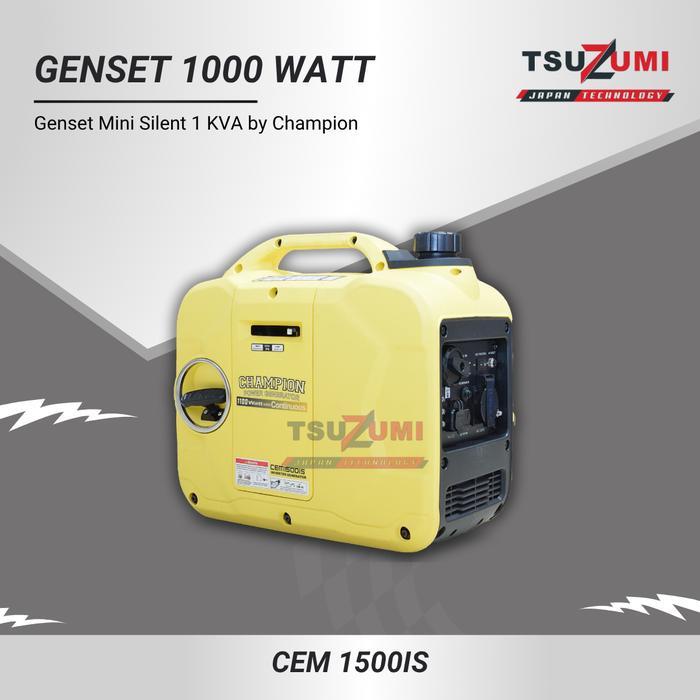 Genset Mini 1000 Watt Champion Mini Silent Inverter CEM 1500IS / Genset Portable 1000 1200 Watt