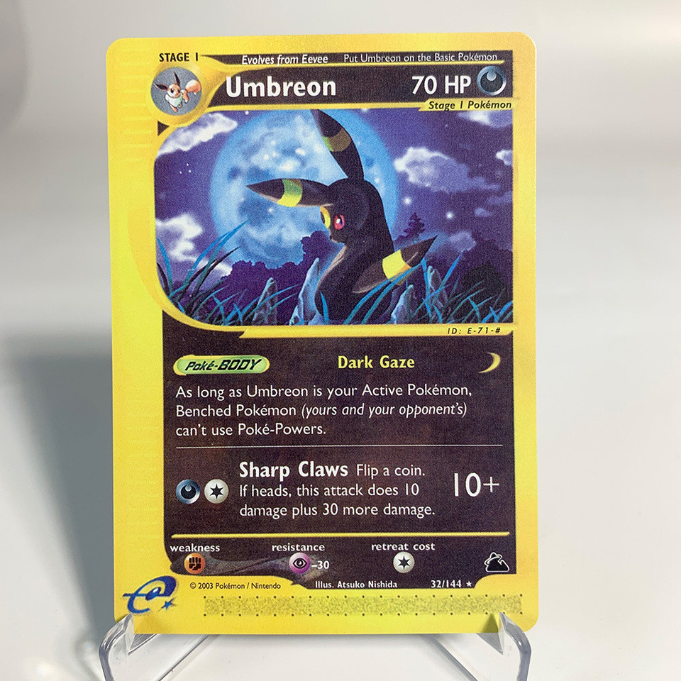 Umbreon Pokemon Proxy Cards UmbreonV/VMAX Series Cards Hobbies Rare Collection Battle Cards Toys Gif