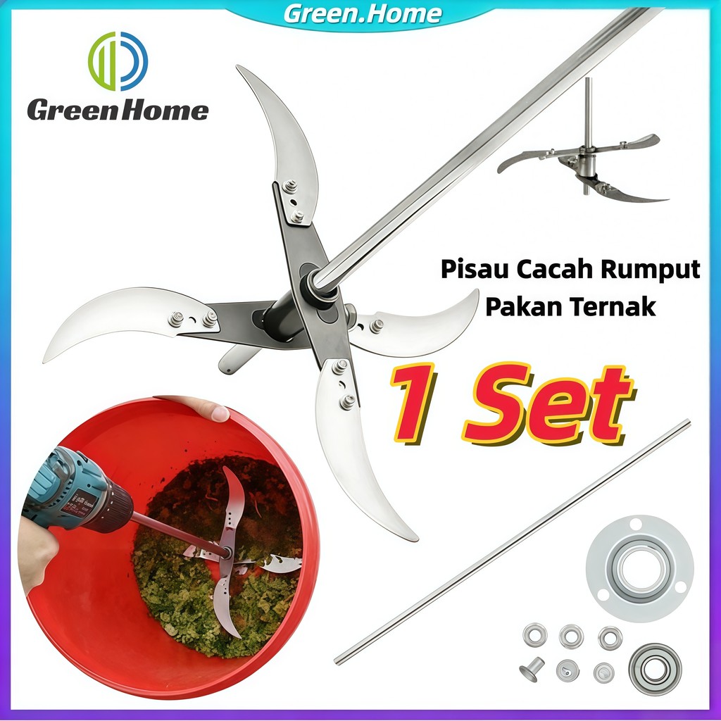 Pisau Pencacah Pakan Ternak Rumput Multifungsi Dengan Pole - Pisau Chopper Cacah Sayuran Pakan Terna