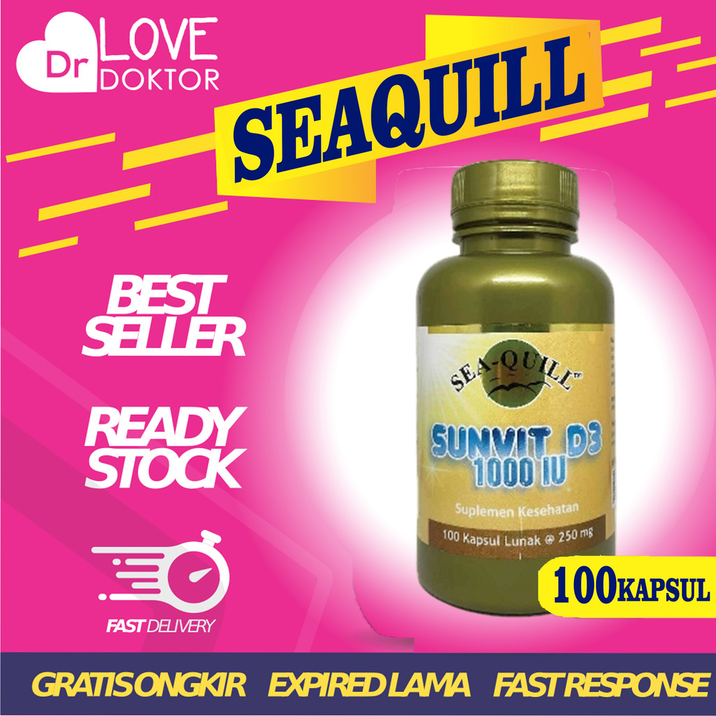 SEA-QUILL SEAQUILL SEA QUILL SUNVIT D3 1000 IU VITAMIN D3 1000IU MEMBANTU MENJAGA DAYA TAHAN TUBUH K