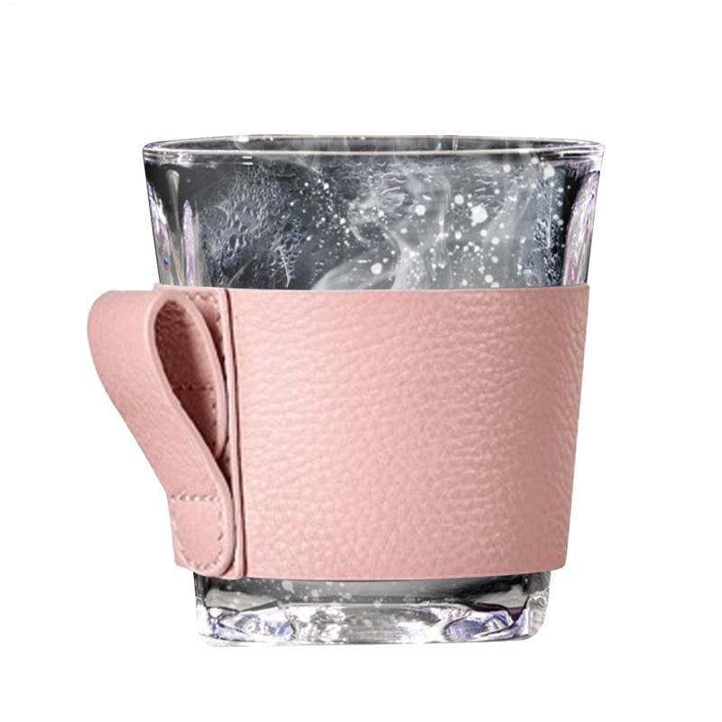 Bottle Sleeves Cup Sleeves For Hot Drinks ulated Mug Sleeve PU Leather Beverage Cup Sleeve Reusable 