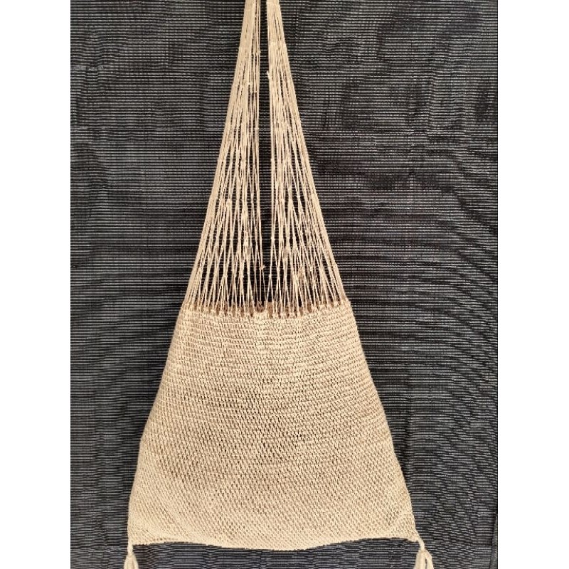 ZAHASHOP Tas Koja Baduy asli bahan benang katun full warna putih tulang ukuran besar 67x36cm