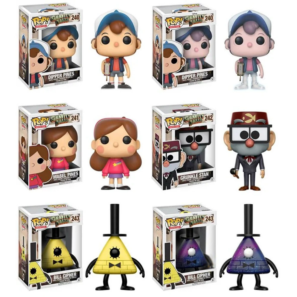 Funko Pop Disney Gravity Falls Mabel Pines #241 Stan #242 Bill Cipher #243 Dipper Pines #240 Exclusi