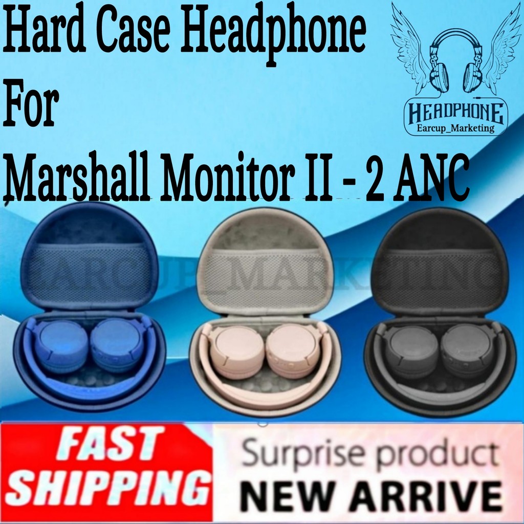 Hard Case Headphones - Bag Pelindung Headphone Marshall Monitor II ANC - Marshall Monitor 2 ANC