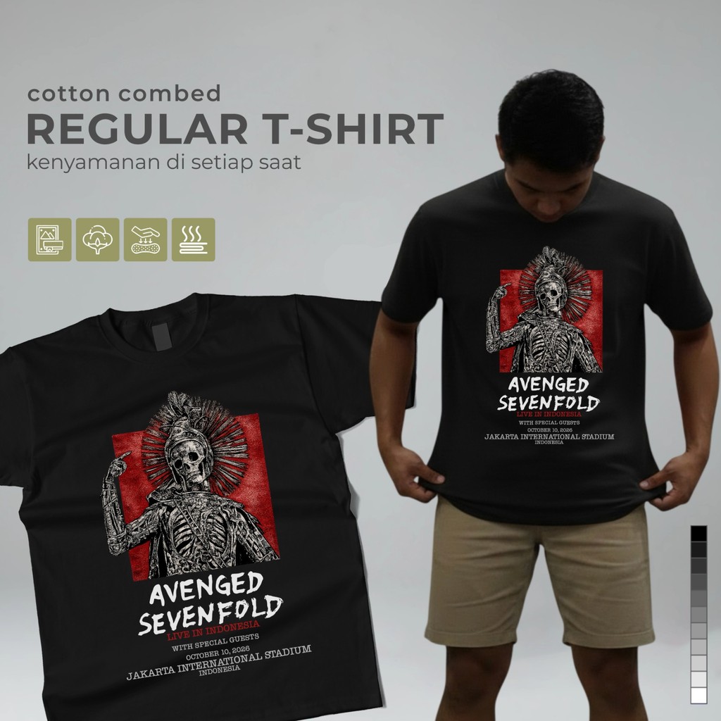 Kaos Metal Avenged Sevenfold Katun Combed Original – Avenged Sevenfold T Shirt