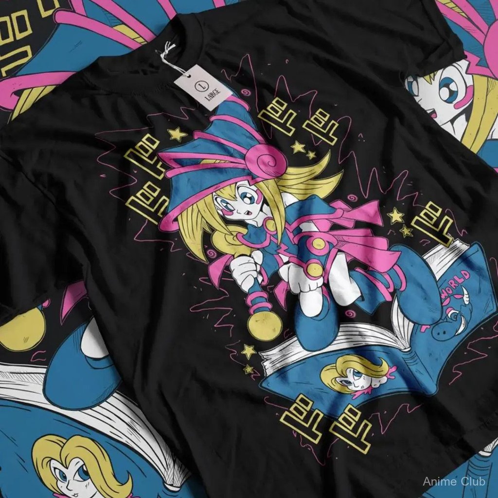 Kaos & Sweatshirt Anime Yugioh Master Duel, Kaos Grafis Dark Magician Girl Book Waifu, Streetwear Un
