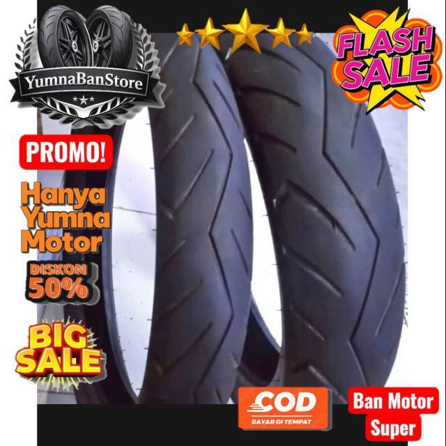 BAN SEKEN MOTOR VIXION SEPASANG UK 90/80 120/70 RING 17 TUBLES