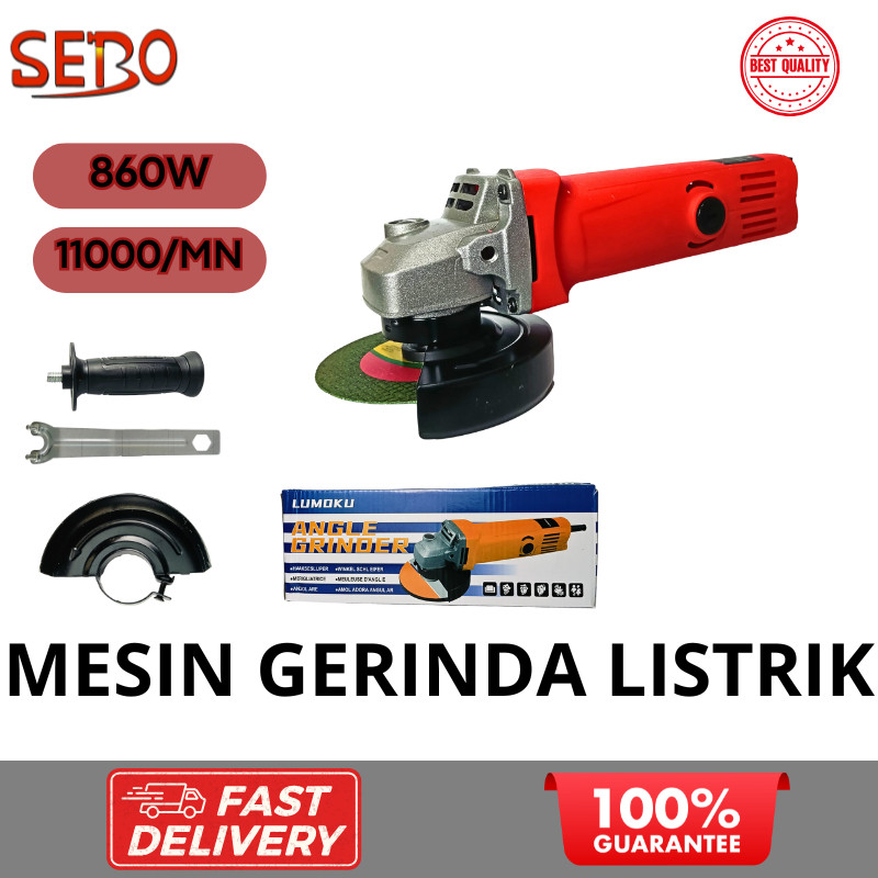 SEBO Electric Angle Grinder 4" Gerinda Modern Mesin Gerinda Listrik Potong Besi Multifungsi
