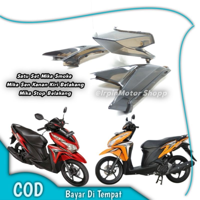Mika Lampu Belakang Vario 125 Old Bohlam 2013 2014 Mika Smoke Satu Set Mika Stop