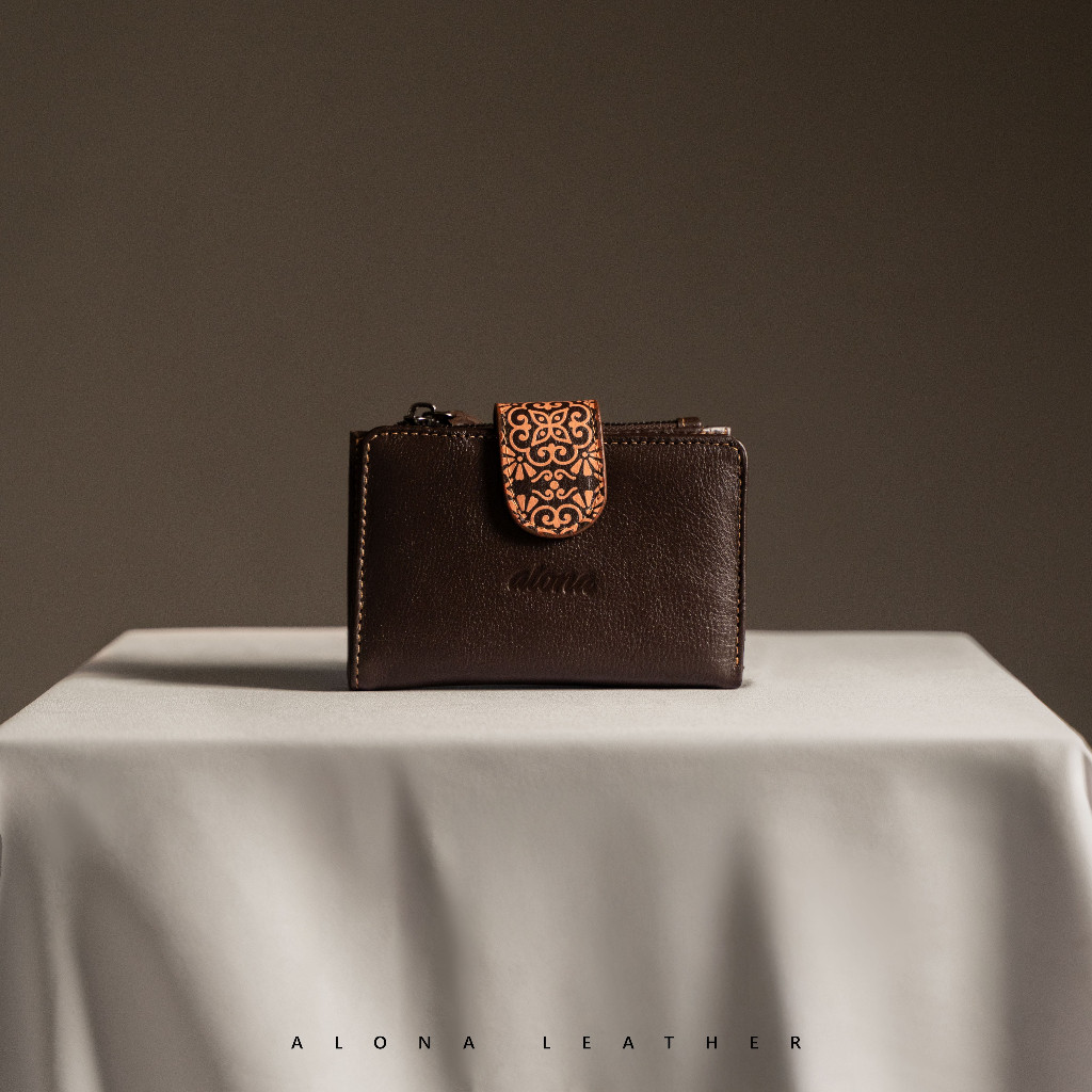Alona Leather Sekar Wallet - Dompet Wanita Kulit Sapi Asli
