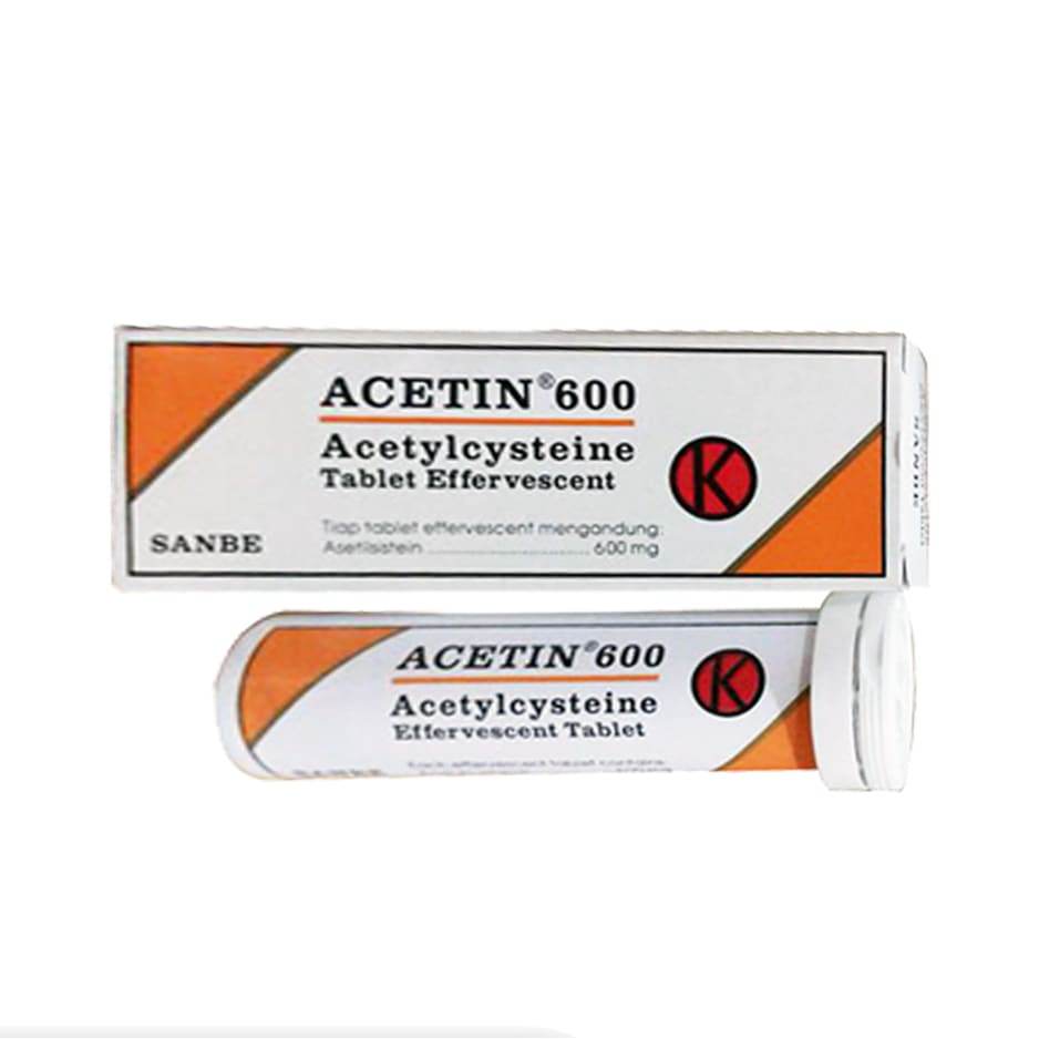 ACETIN 600 1 TUBE @ 10 TABLET EFFERVESCENT