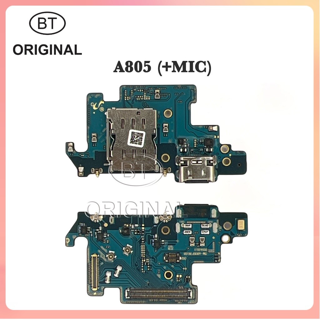 KONEKTOR CHARGER BOARD PCB  SAMSUNG A80 - A805 +MIC - FAST CHARGING ORIGINAL FULL IC