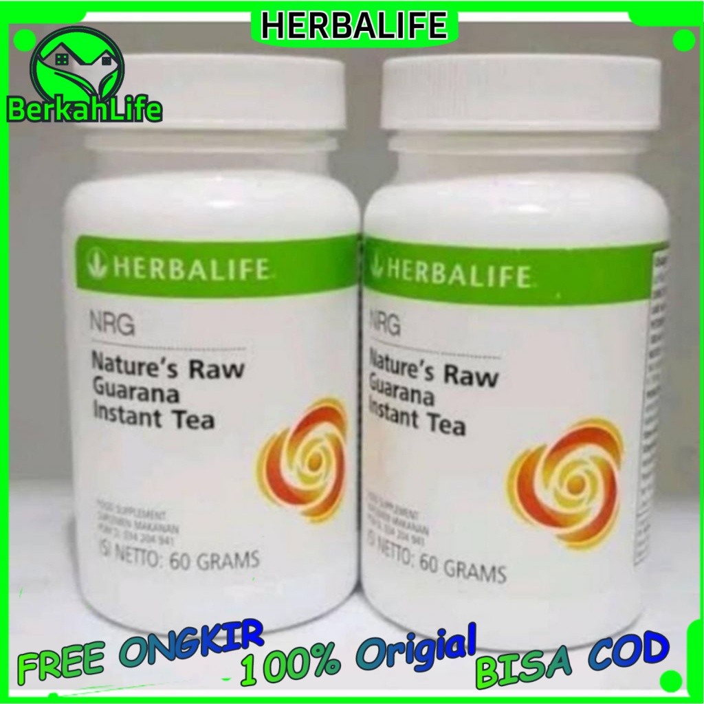 Herbalife NRG NATURES RAW GUARANA Teh Serbuk Instan Penambah Stamina Tubuh Daya Ingat TEH HERBALIFE 