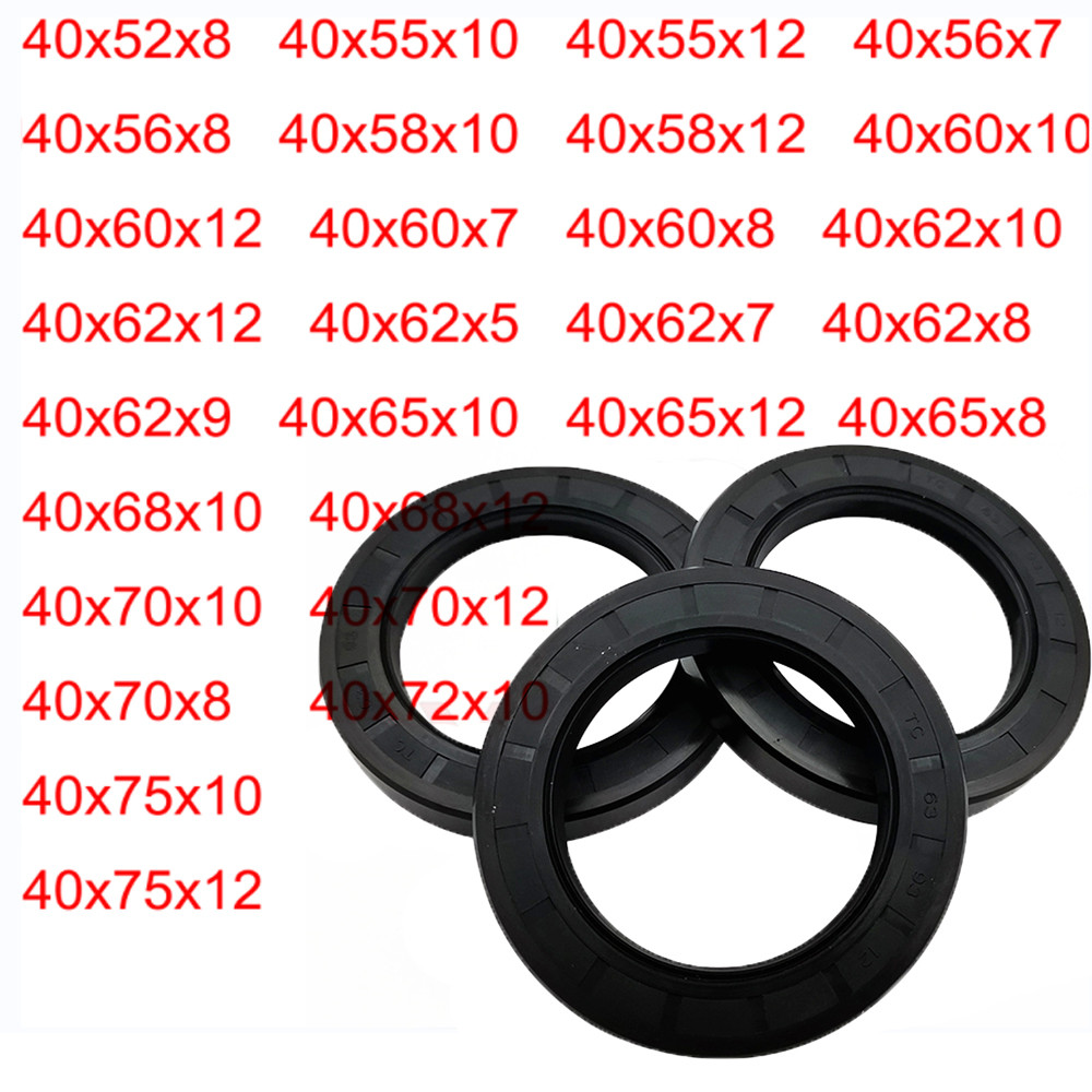 2Pcs TC Oil Seal Skeleton Spring Steel 40x62x10 40x62x5 40x62x7 40x62x8 40x65x10 40x68x10 40x70x10 B