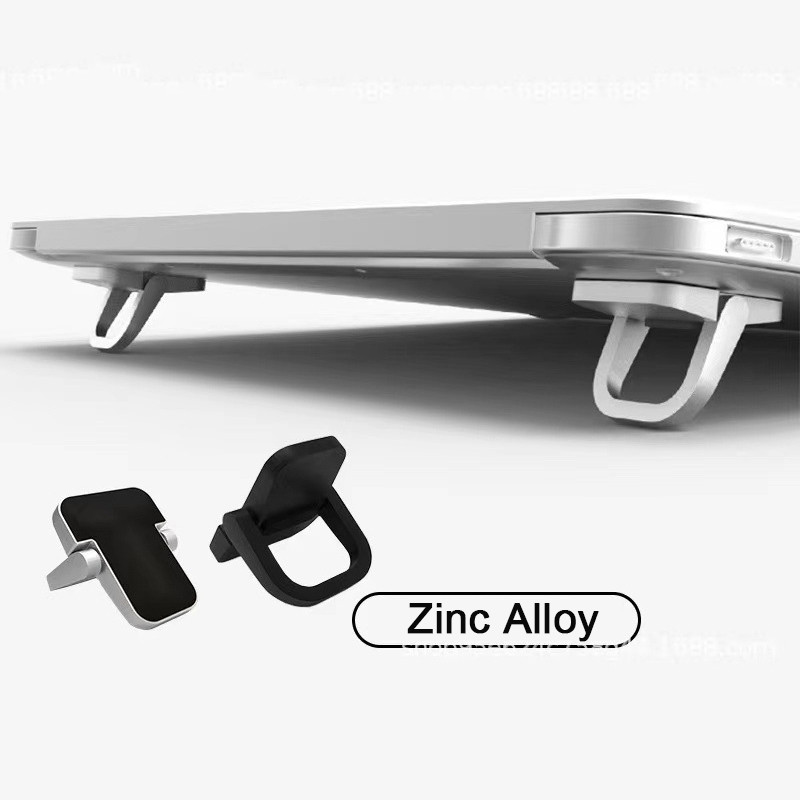 4pcs Laptop Stand for Computer Keyboard Stand Riser Aluminum Mini Portable Laptop Stands for Noteboo