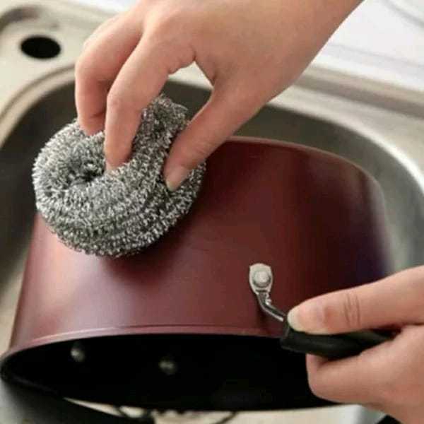 Sabut Gosok Stiwol Bulat / Sabut Kawat Cuci Piring  / 12 Pcs Spon Cuci Piring Kawat Bundar