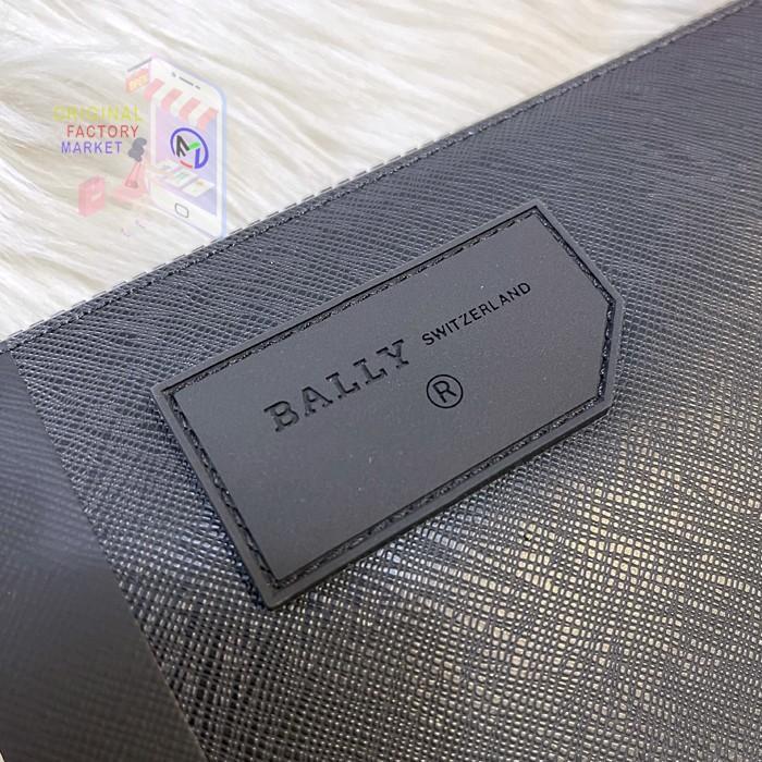 Ready Tas BALLY Men Skid Pouch Coated Canvas Clutch Bag In Black