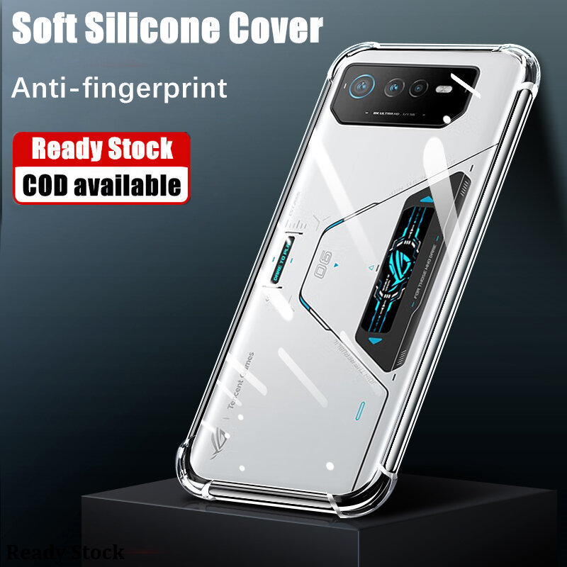 Casing HP Asus ROG Phone 6 Pro Ponsel Pelindung Getaran Ultra Jernih Berbahan Jelly Lembut dengan Pe