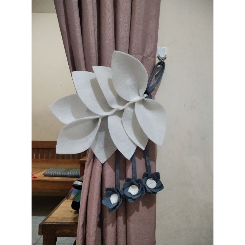 tali korden bentuk daun / tali korden lucu ikat gorden daun/tali korden unik/ikat gorden bunga flane