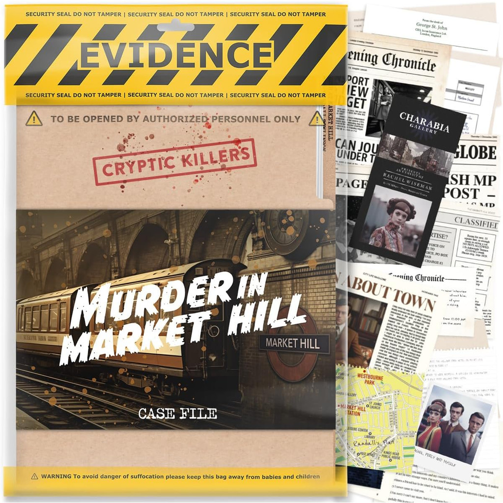 Cryptic Killers Unsolved murder mystery game - Cold Case Files Investigation Detective Evidence & Cr