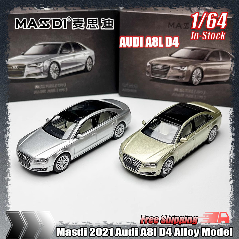 New Mas 1:64 Au A8l D4 2021 Simulation Alloy Miniature ecasting Car Model Customized Toy Play Vehicl