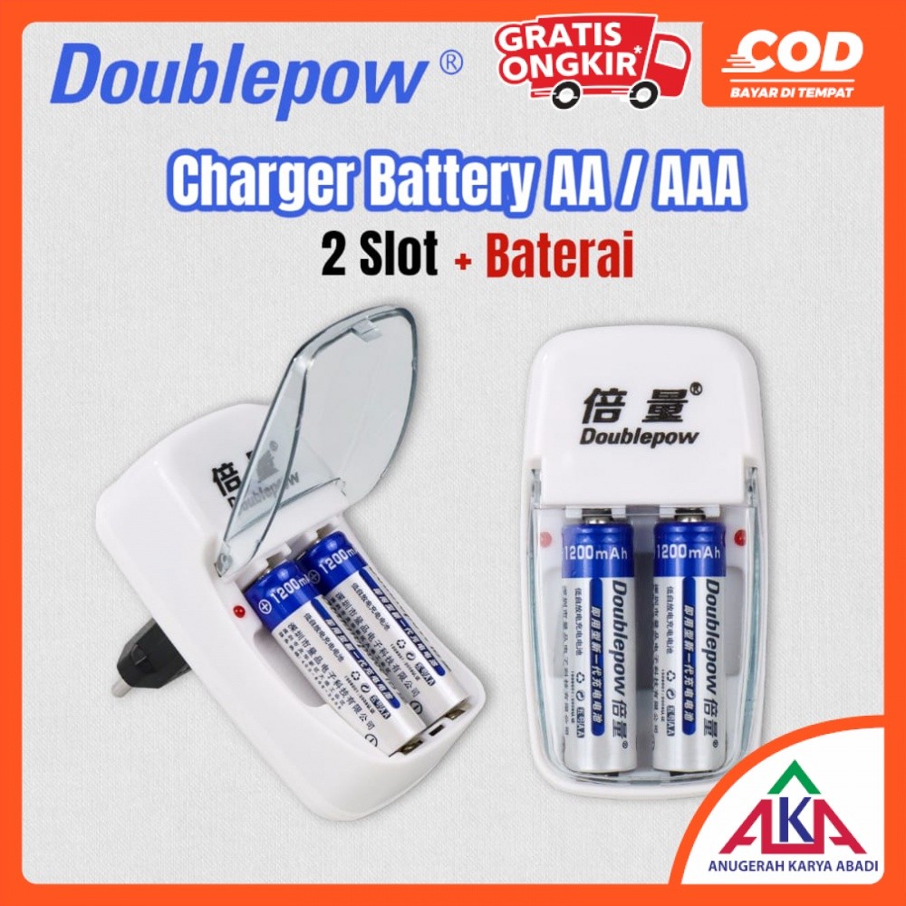 DOUBLEPOW Charger Baterai 2 / 4 / 6 / 8 Slot for AA/AAA Baterai 1200mAh - DP-B01 / DP-B02 / DP-B06 O