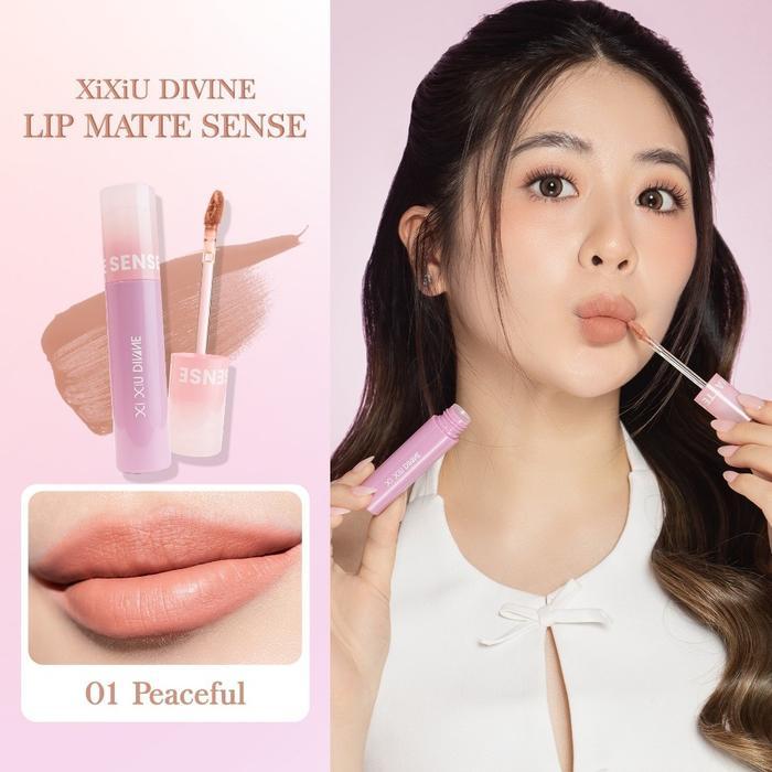 Xi XiU DIVINE LIP MATTE SENSE |Lip Cream Xi Xiu | Transferproof | Lip Matte - XX MATTE 01 PEACEFUL