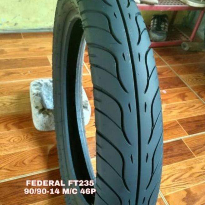 BAN MOTOR MATIC FEDERAL FT235 UKURAN 90/90 R 14 TUBELESS