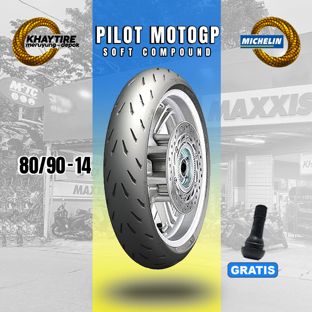 Ban Motor Matic Soft Compound MICHELIN PILOT MOTOGP 80/90 Ring 14 Tubeless
