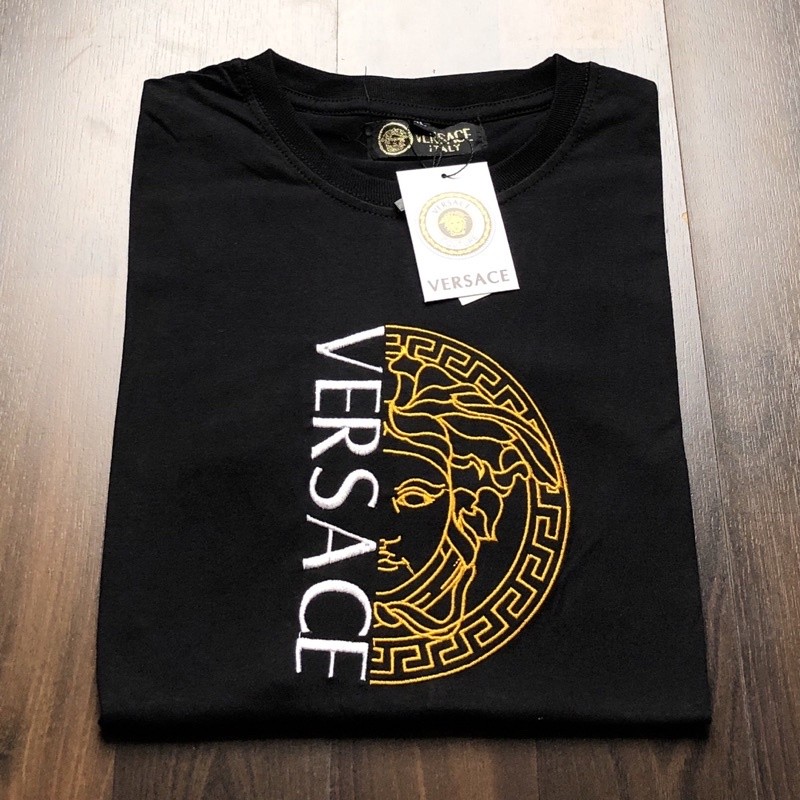 KAOS VERSACE - CUT FACE HITAM MIRROR 1:1 ORIGINAL TSHIRT PRIA & WANIT