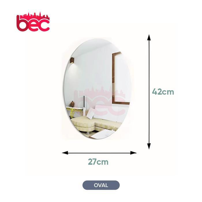 [BEC] STIKER CERMIN aesthetic OVAL DINDING KACA OVAL STICKER Hiasan Wallpaper - Cermin Oval
