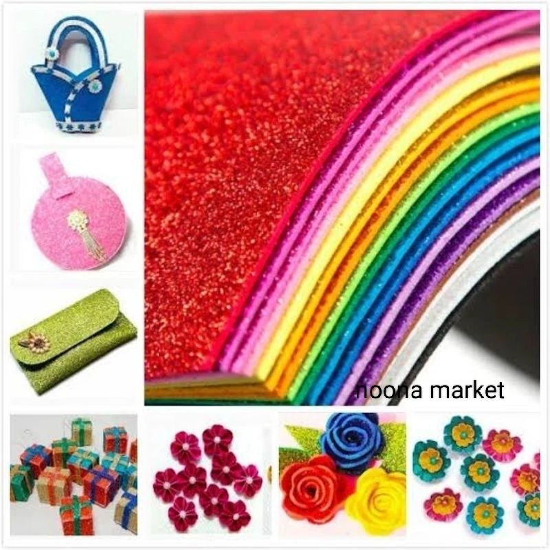 TERLARIS Eva Foam Glitter 60x40 Cm Warna-Warni