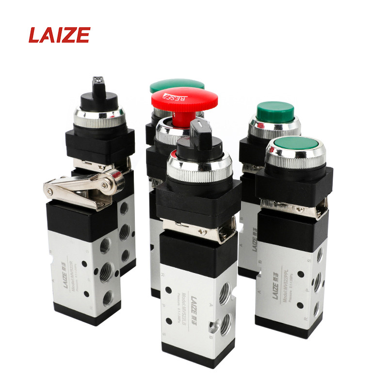 MV322 MV522R/PB/EB/TB/PP Pneumatic Meanical Valve 2 Position 5 Way Manual Valve Air Swit Control Val