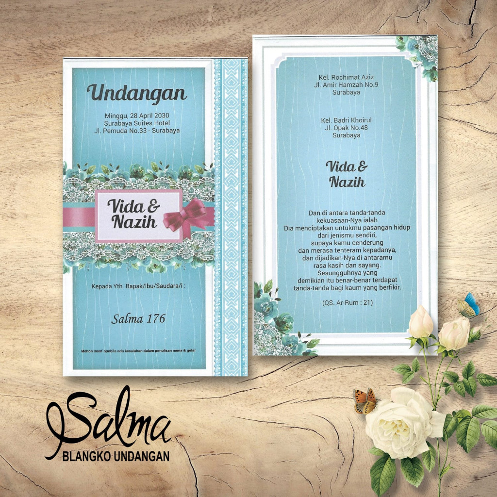 Blangko Undangan  SALMA kode 176  Paper Wedding
