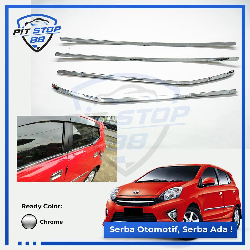 List Kaca Samping Chrome Toyota Agya 2016