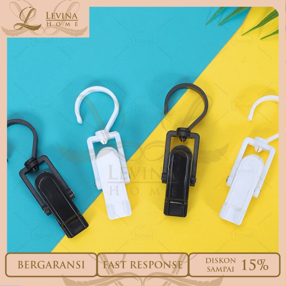Gantungan Jemuran Mini 10 Pcs Rotatable Hanger Klip Baju Bayi Topi Kaos Kaki Serbaguna [Levina Home]