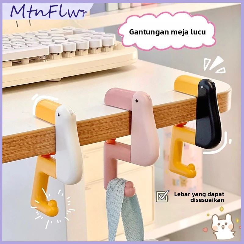 Gantungan Tas Pensil Bebek Lucu - Gantungan Dinding/Meja Anti Bor & Cungkil, Kokoh Untuk Backpack & 