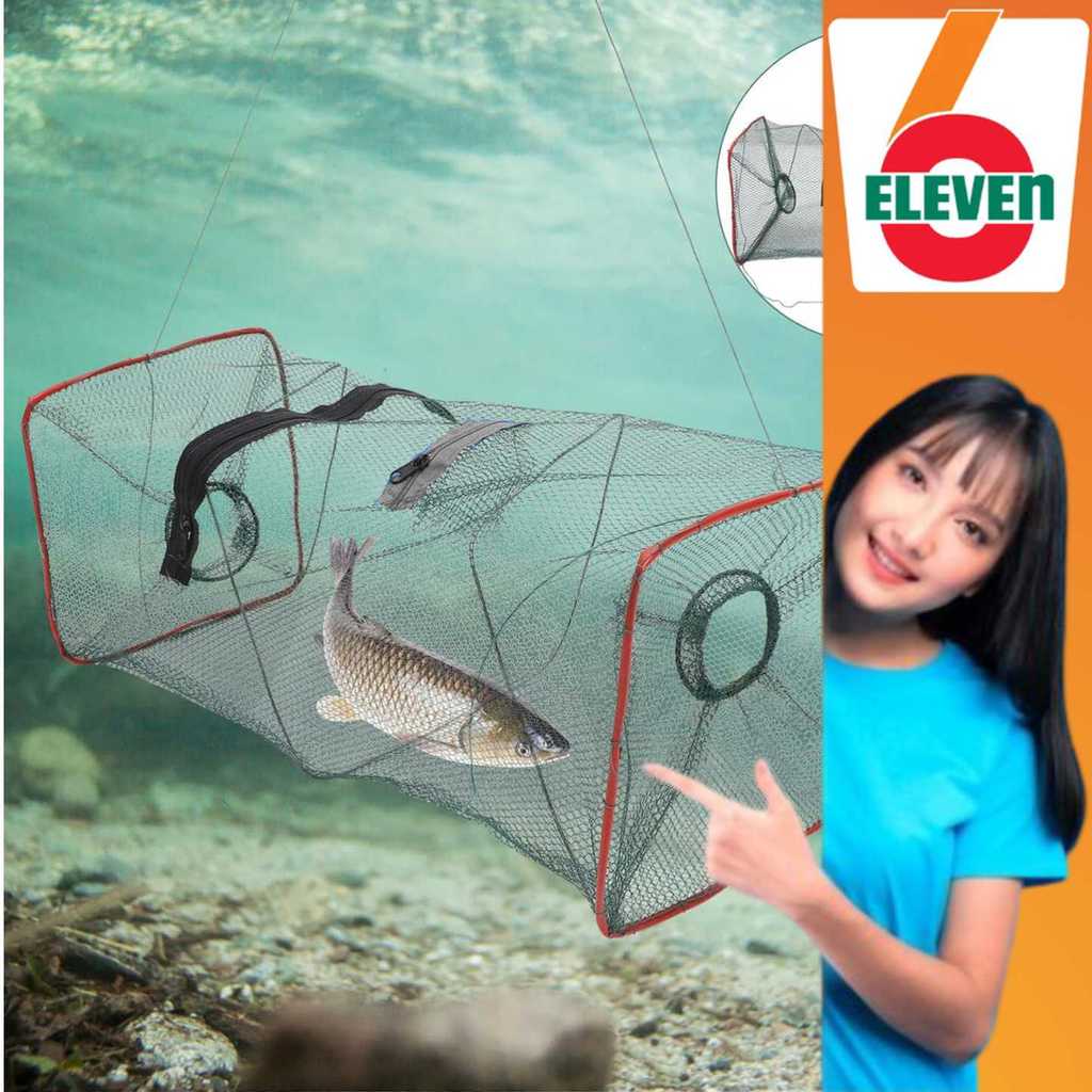 6ELEVEN - SGEM Jaring Pancing Ikan Udang Fishing Net Cage Foldable - SC619